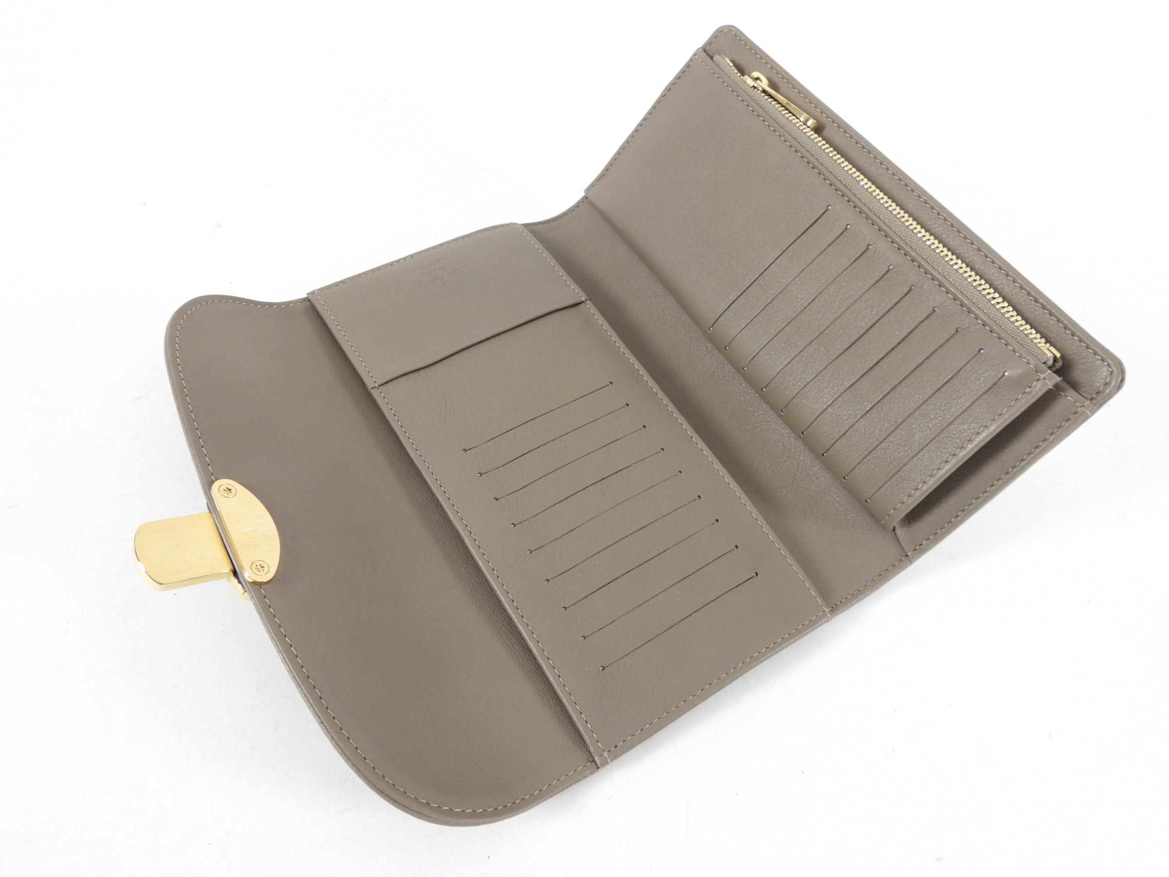 Louis Vuitton Mahina Leather Amelia Push Clasp Wallet