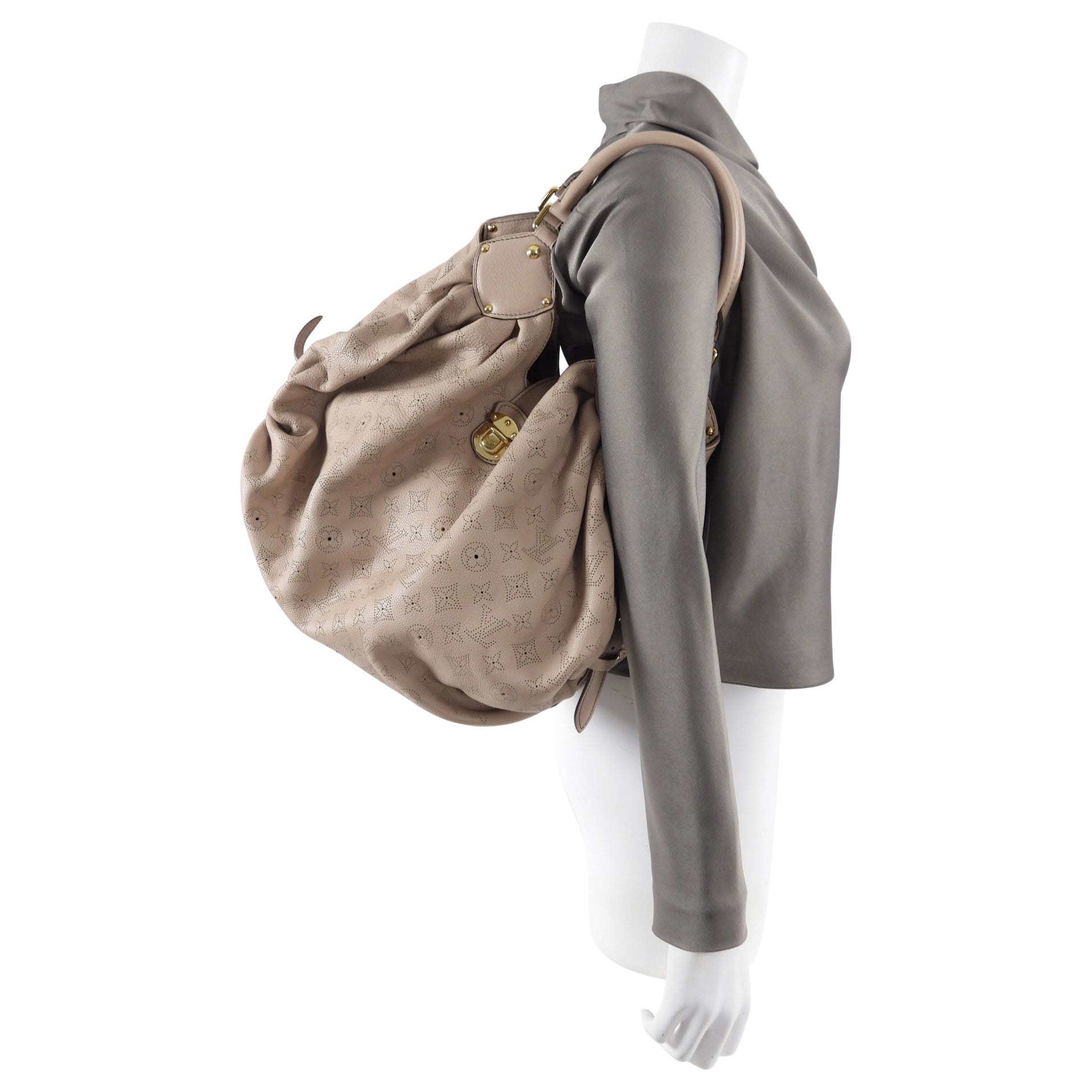 Louis Vuitton Beige Mahina Hobo XL Bag