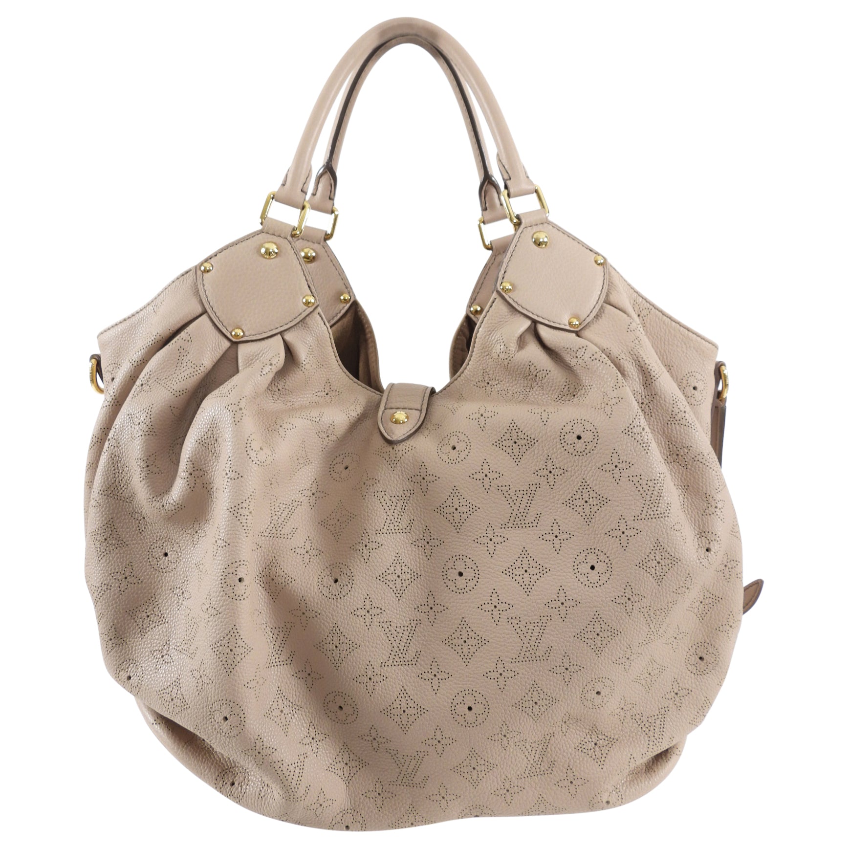 Louis Vuitton Beige Mahina Hobo XL Bag