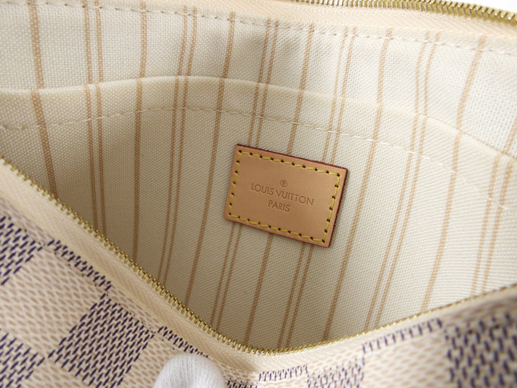 Louis Vuitton Damier Azur Neverfull Pouch Insert Clutch