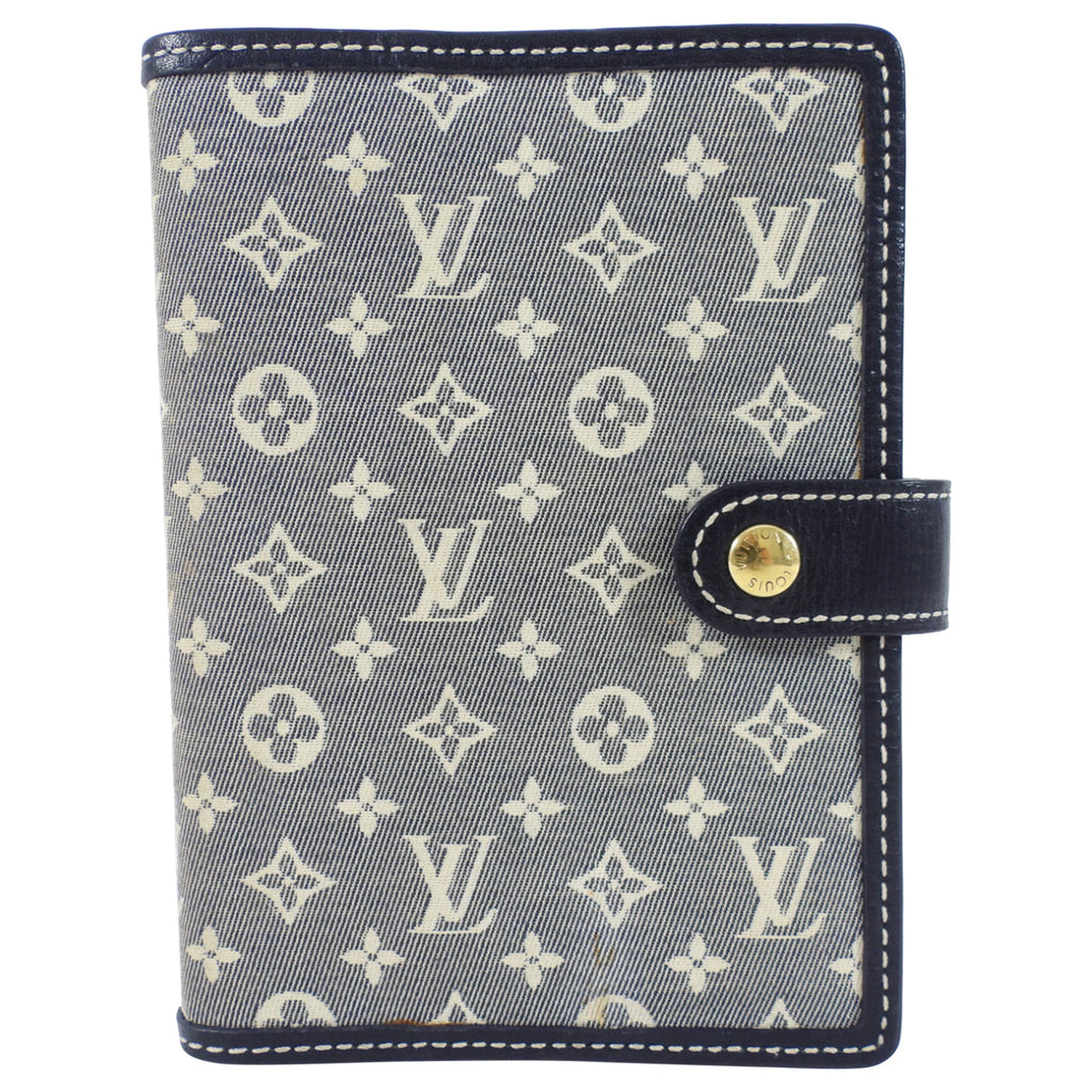 Louis Vuitton Mini Monogram Canvas Blue Small Ring Agenda Cover