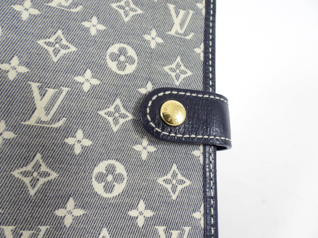 Louis Vuitton Mini Monogram Canvas Blue Small Ring Agenda Cover