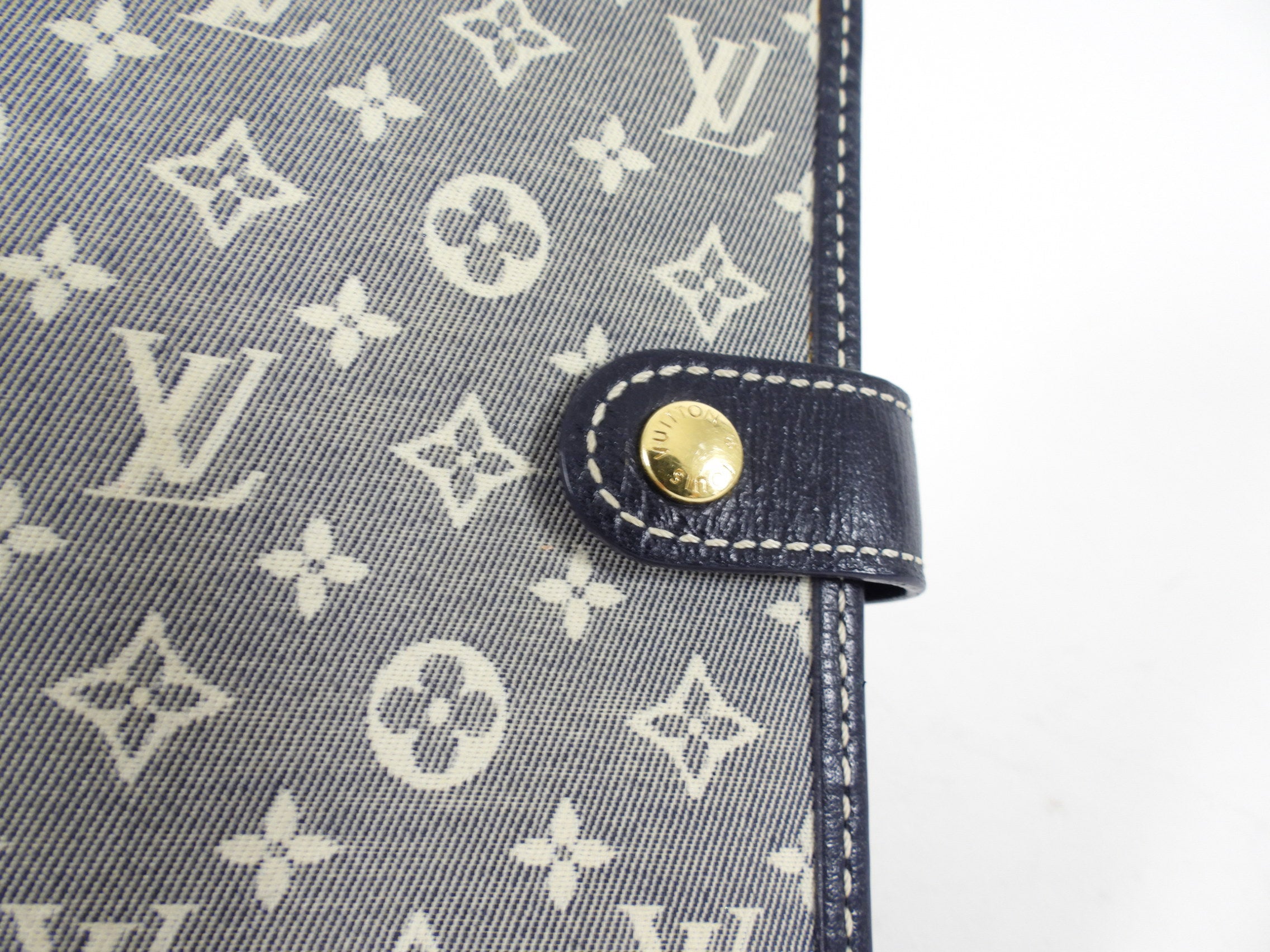 Louis Vuitton Mini Monogram Canvas Blue Small Ring Agenda Cover