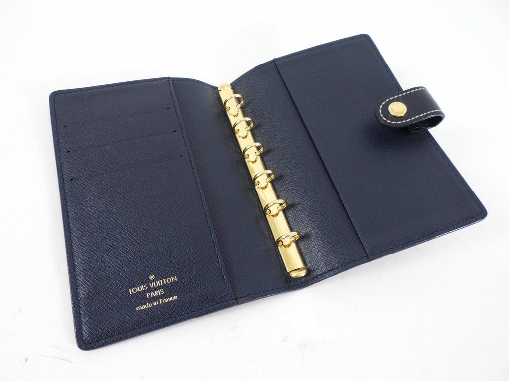 Louis Vuitton Mini Monogram Canvas Blue Small Ring Agenda Cover