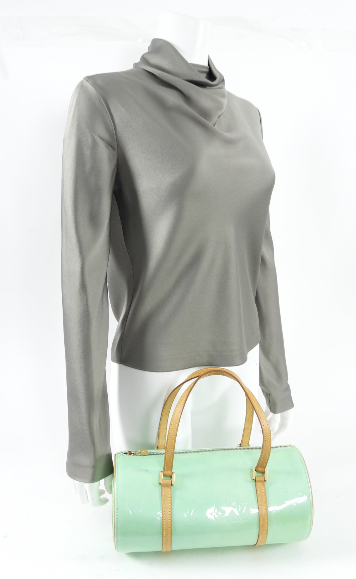 Louis Vuitton Mint Green Vernis Bedford 30 Barrel Bag