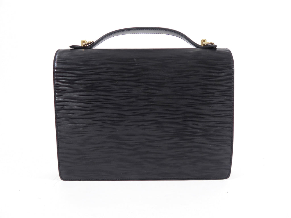 Louis Vuitton Vintage Black Epi Monceau Book Bag