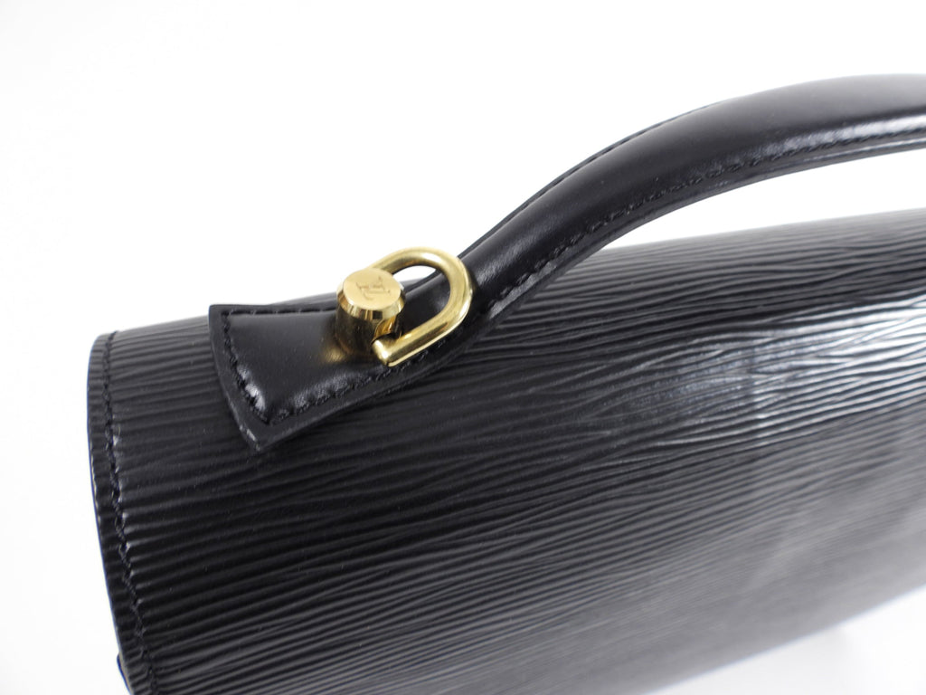 Louis Vuitton Vintage Black Epi Monceau Book Bag