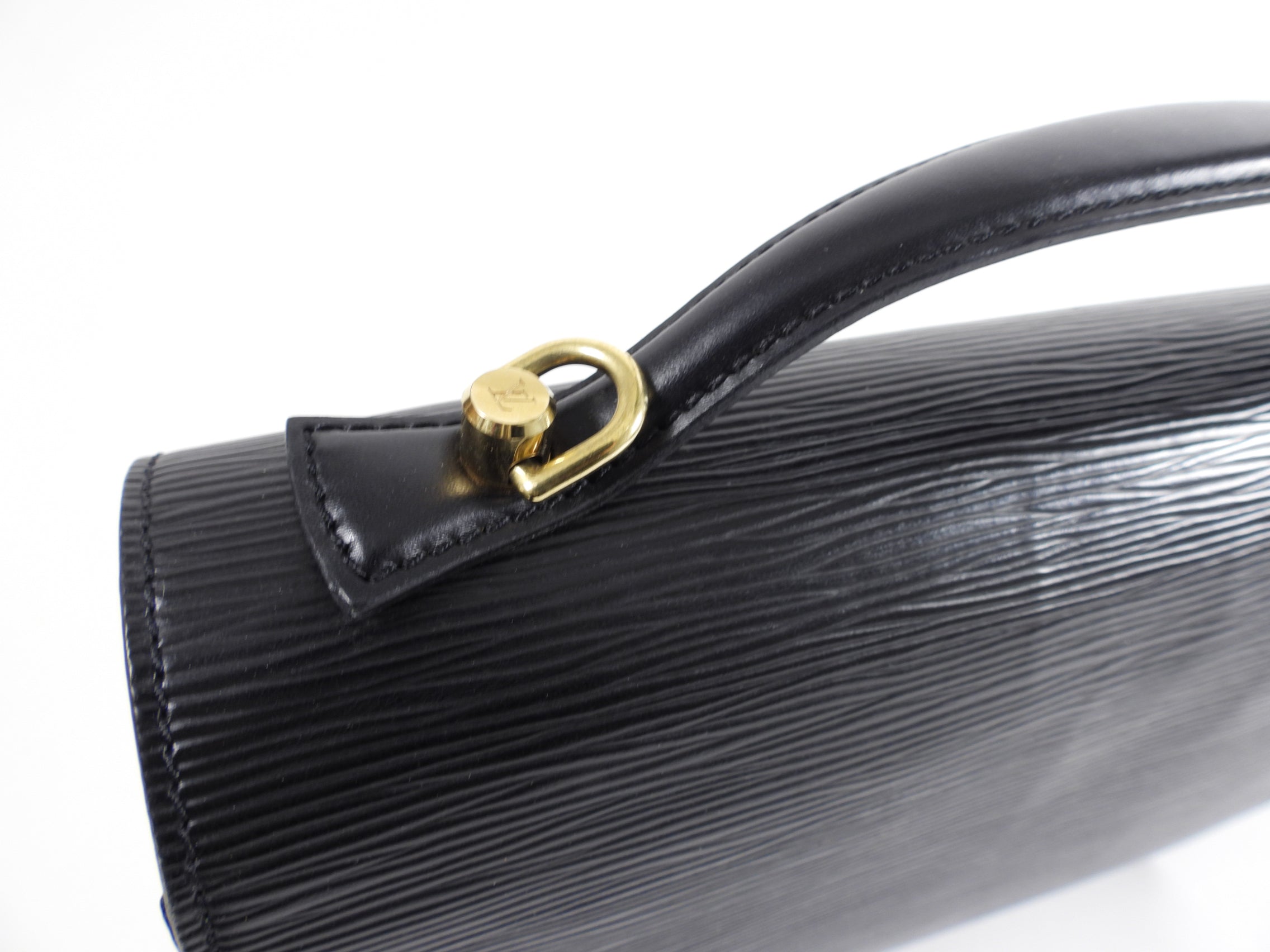 Louis Vuitton Vintage Black Epi Monceau Book Bag