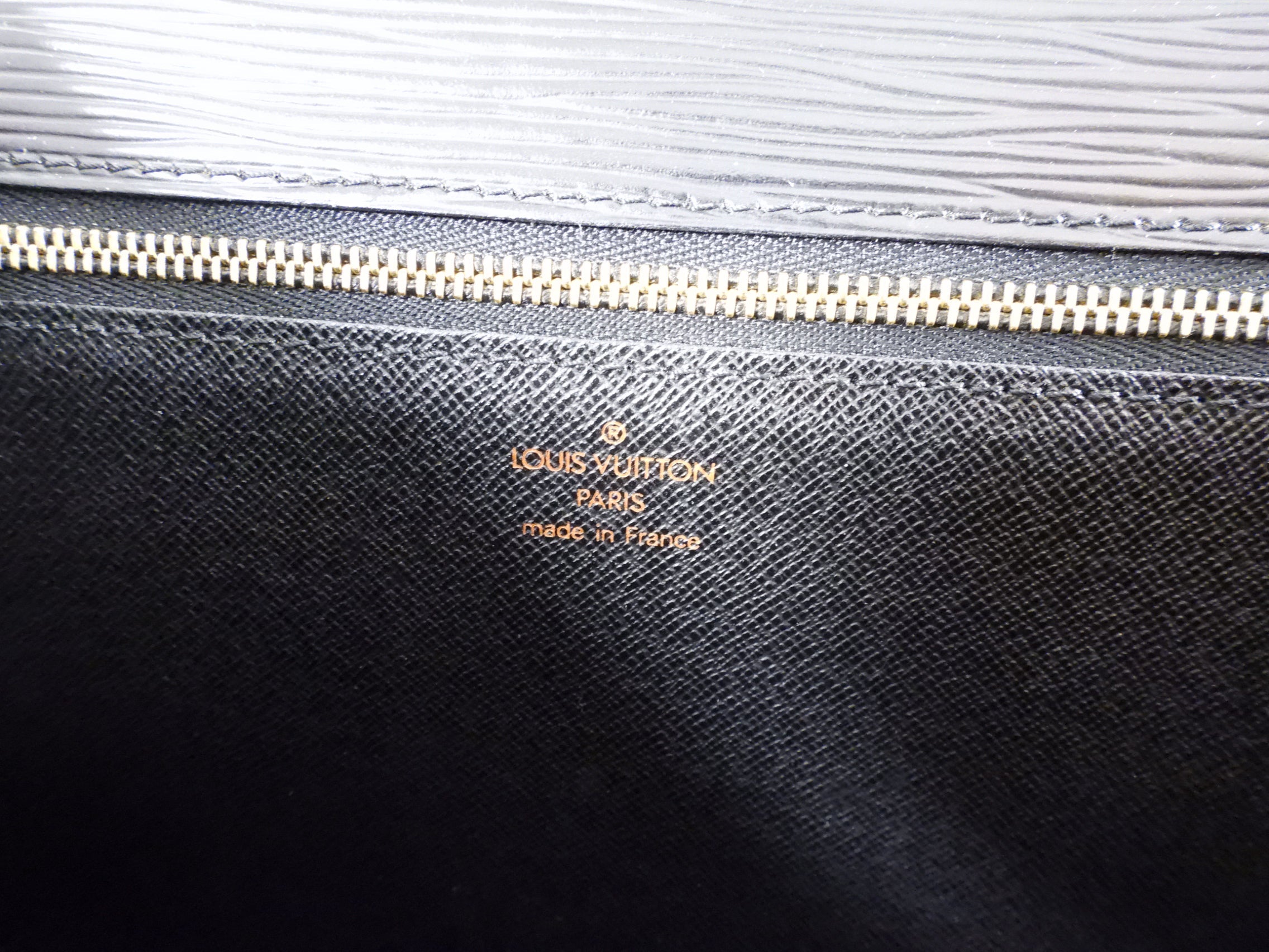 Louis Vuitton Vintage Black Epi Monceau Book Bag