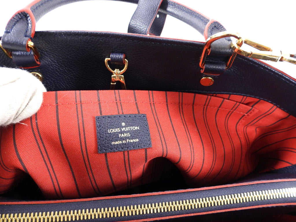 Louis Vuitton Navy and Red Monogram Empreinte Montagne MM Bag