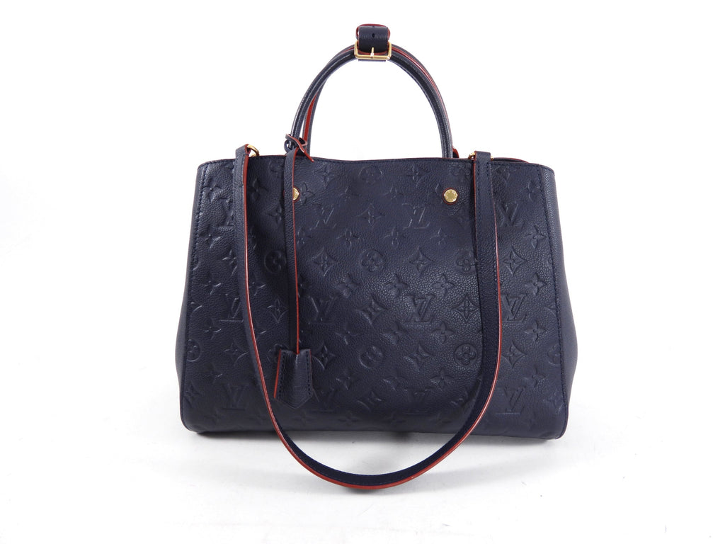 Louis Vuitton Navy and Red Monogram Empreinte Montagne MM Bag
