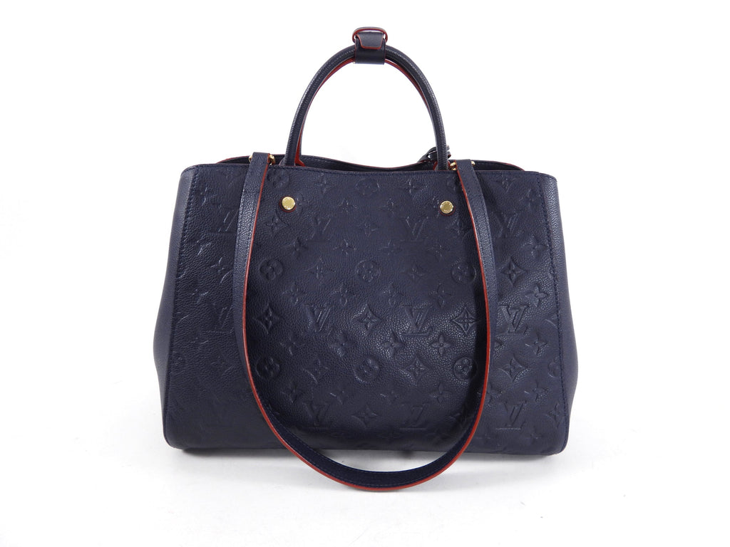 Louis Vuitton Navy and Red Monogram Empreinte Montagne MM Bag