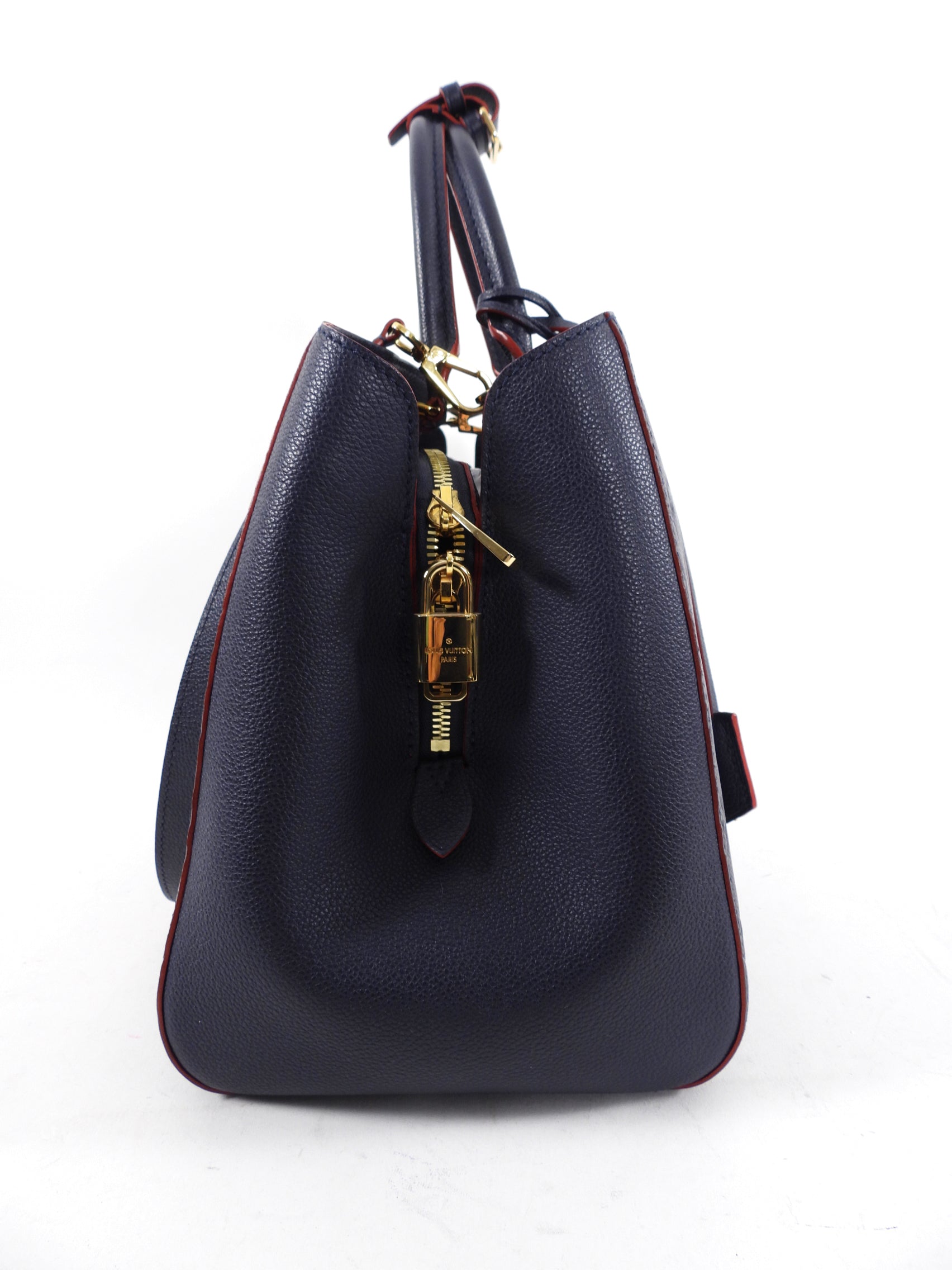 Louis Vuitton Navy and Red Monogram Empreinte Montagne MM Bag