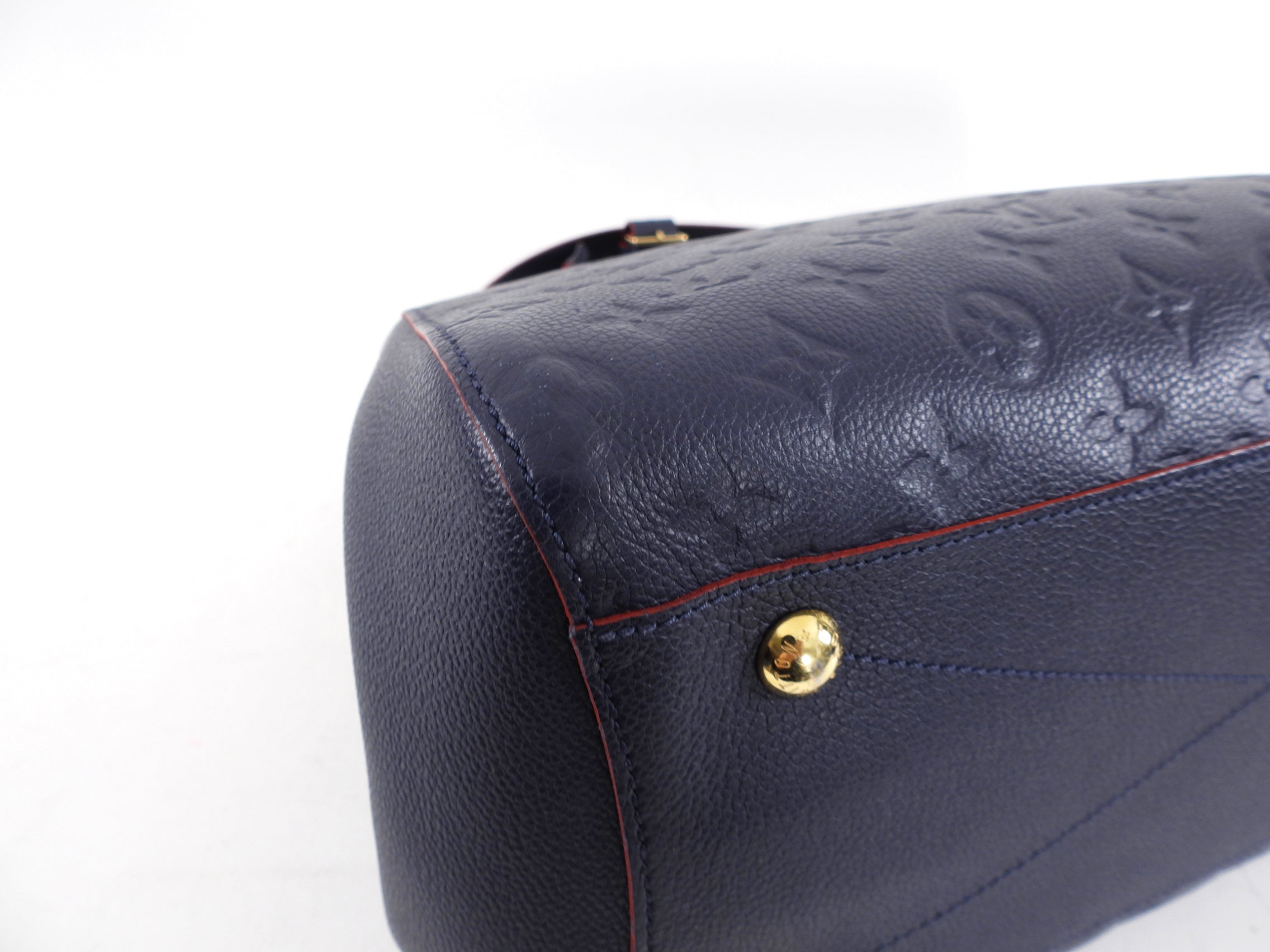 Louis Vuitton Navy and Red Monogram Empreinte Montagne MM Bag