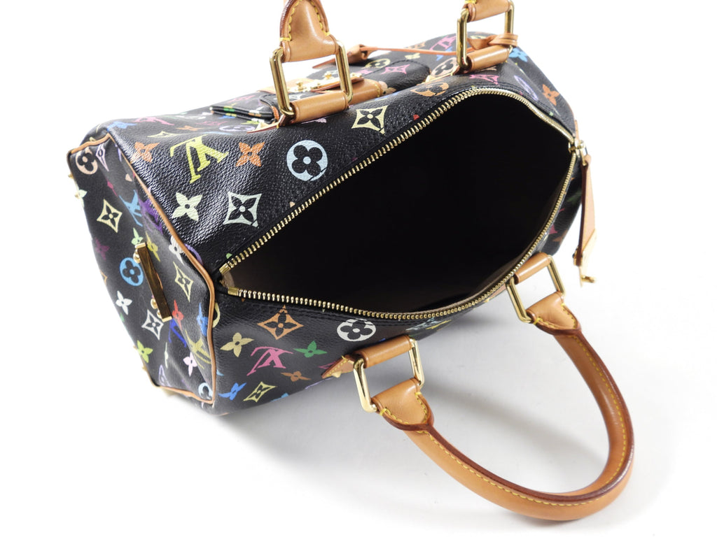 Louis Vuitton Monogram Multicolore Murakami Speedy 30 Black