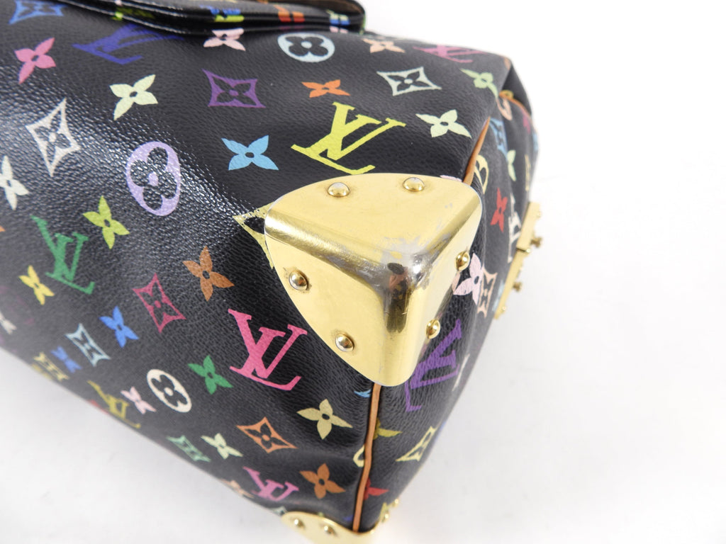 Louis Vuitton Monogram Multicolore Murakami Speedy 30 Black