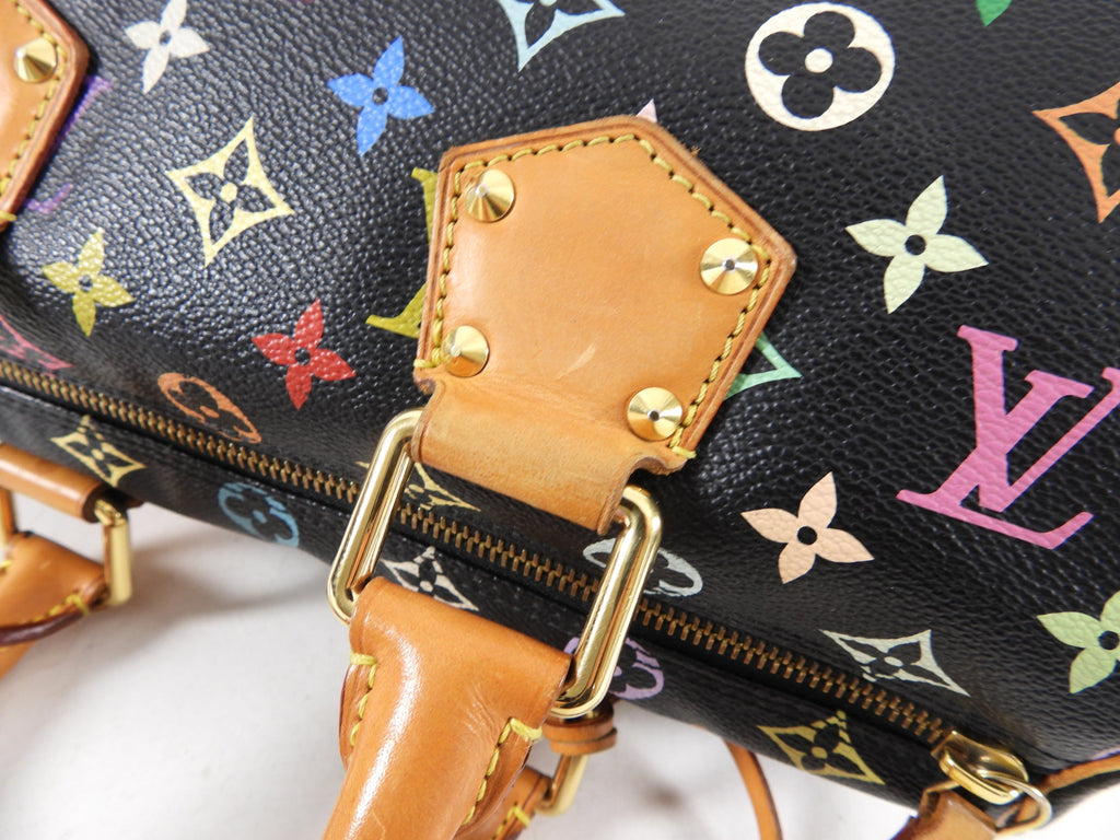 Louis Vuitton Monogram Multicolore Murakami Speedy 30 Black
