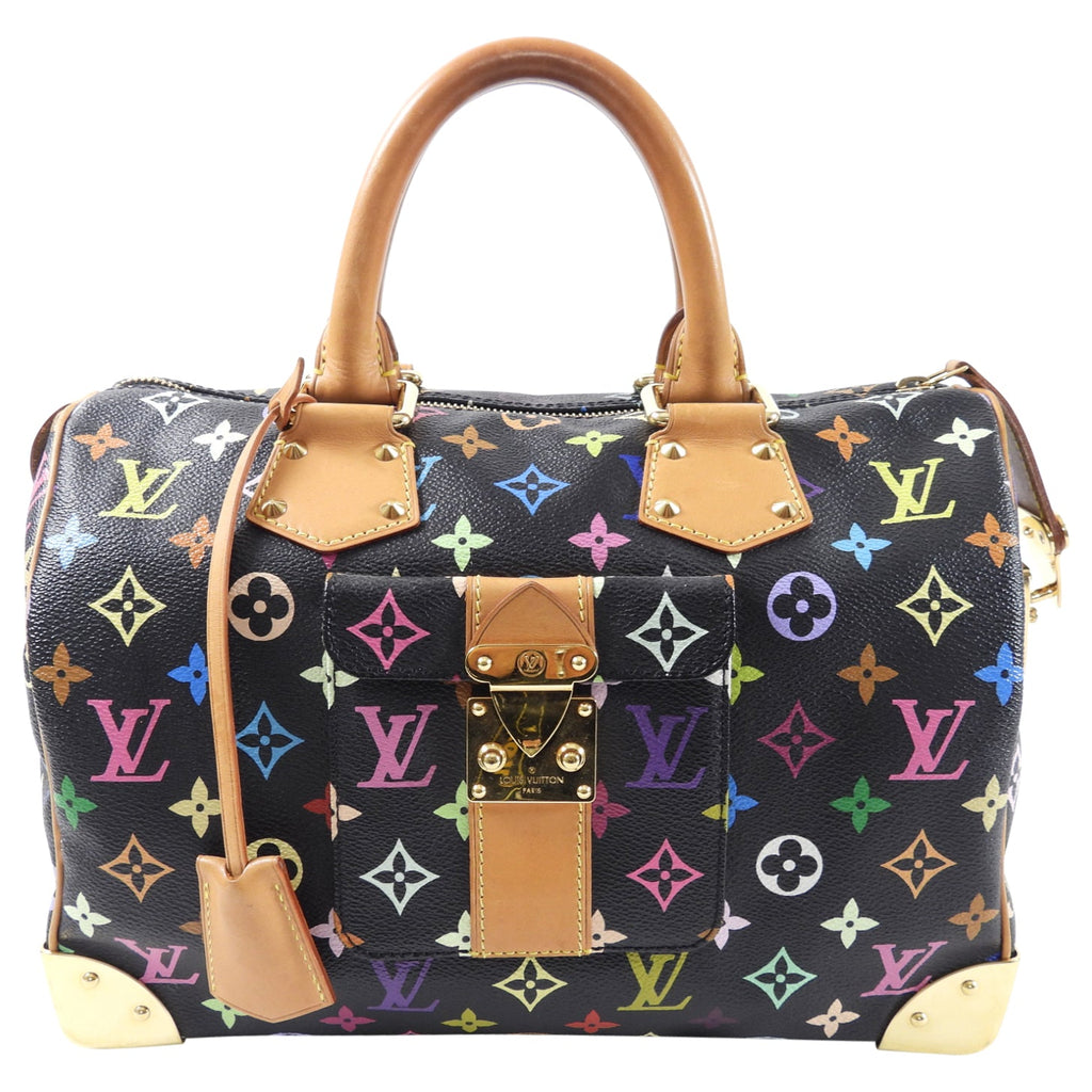 Louis Vuitton Monogram Multicolore Murakami Speedy 30 Black