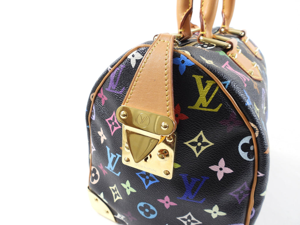 Louis Vuitton Monogram Multicolore Murakami Speedy 30 Black