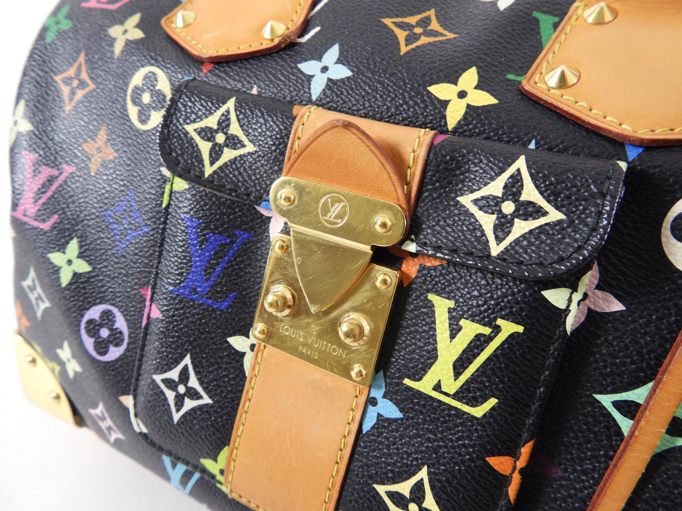 Louis Vuitton Monogram Multicolore Murakami Speedy 30 Black