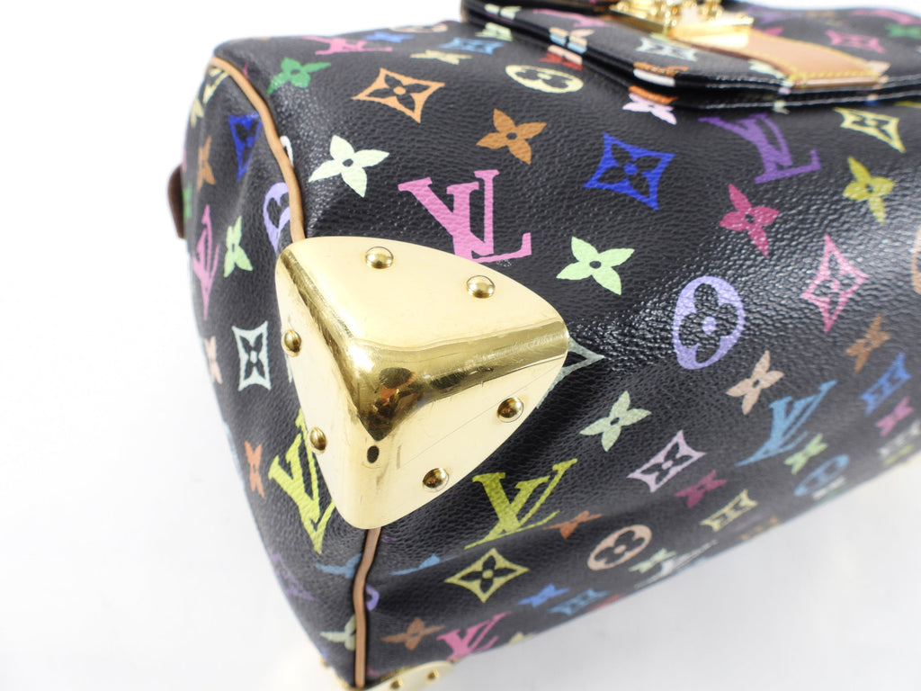 Louis Vuitton Monogram Multicolore Murakami Speedy 30 Black