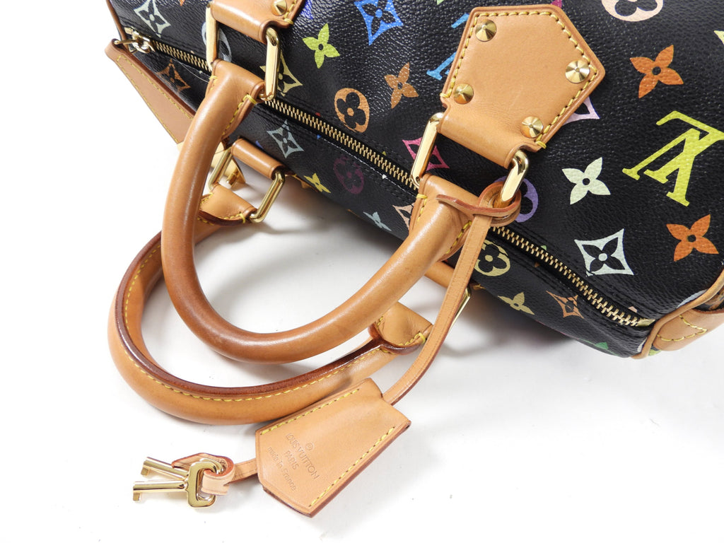 Louis Vuitton Monogram Multicolore Murakami Speedy 30 Black