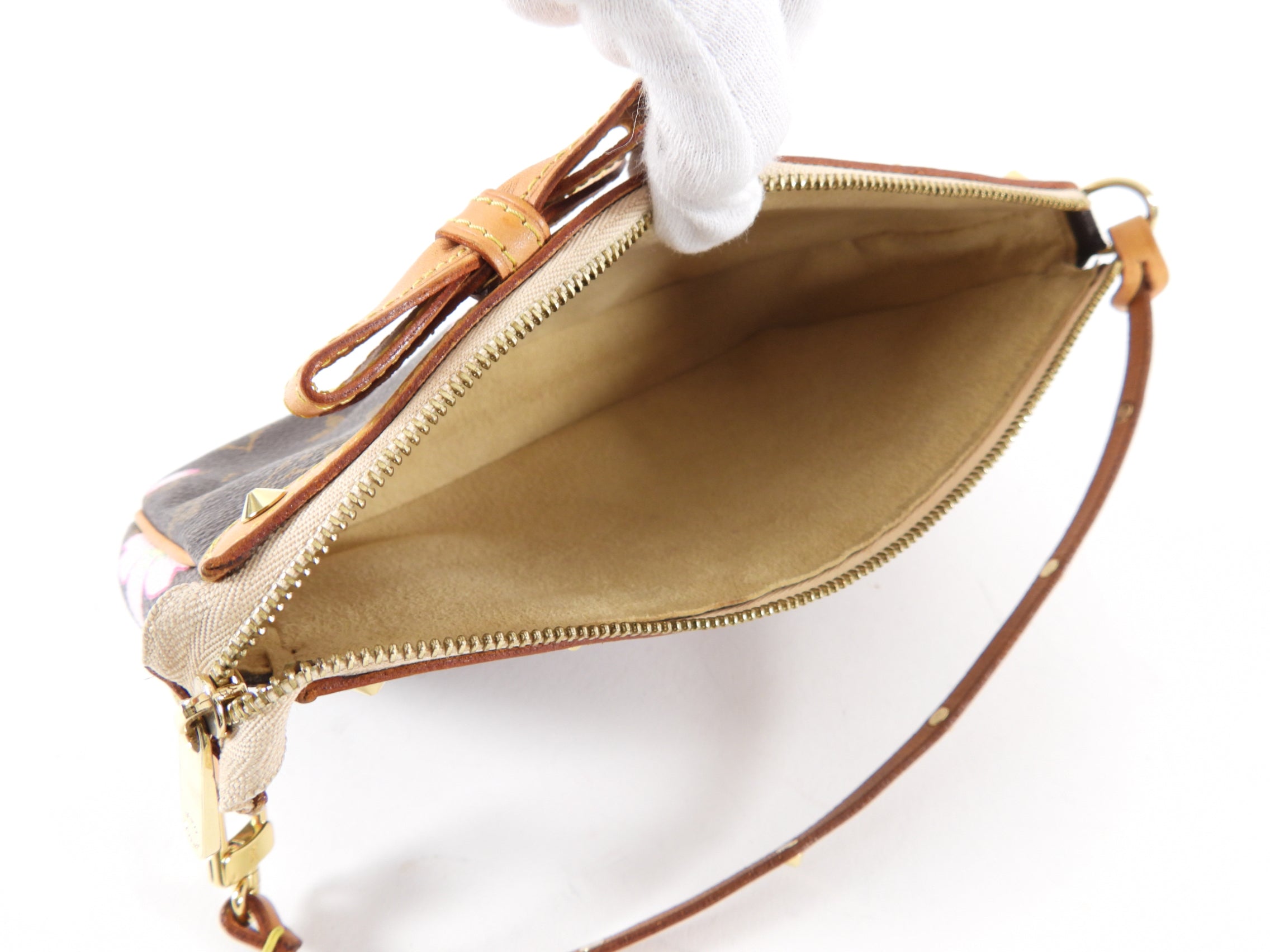 Louis Vuitton Murakami Cherry Blossoms Monogram Pochette Accessoires Bag