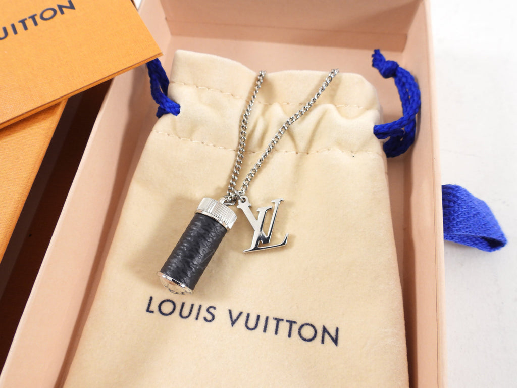 Louis Vuitton LV Logo and Capsule Pendant Necklace