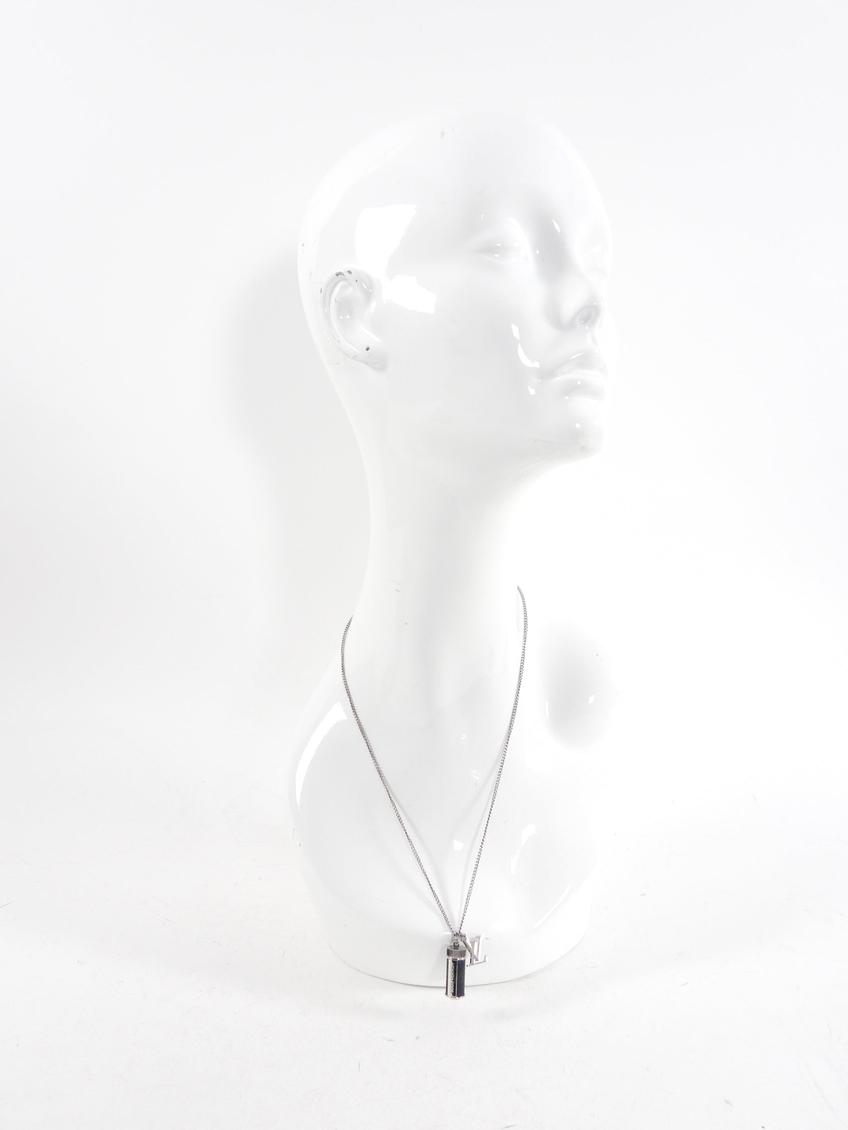 Louis Vuitton LV Logo and Capsule Pendant Necklace