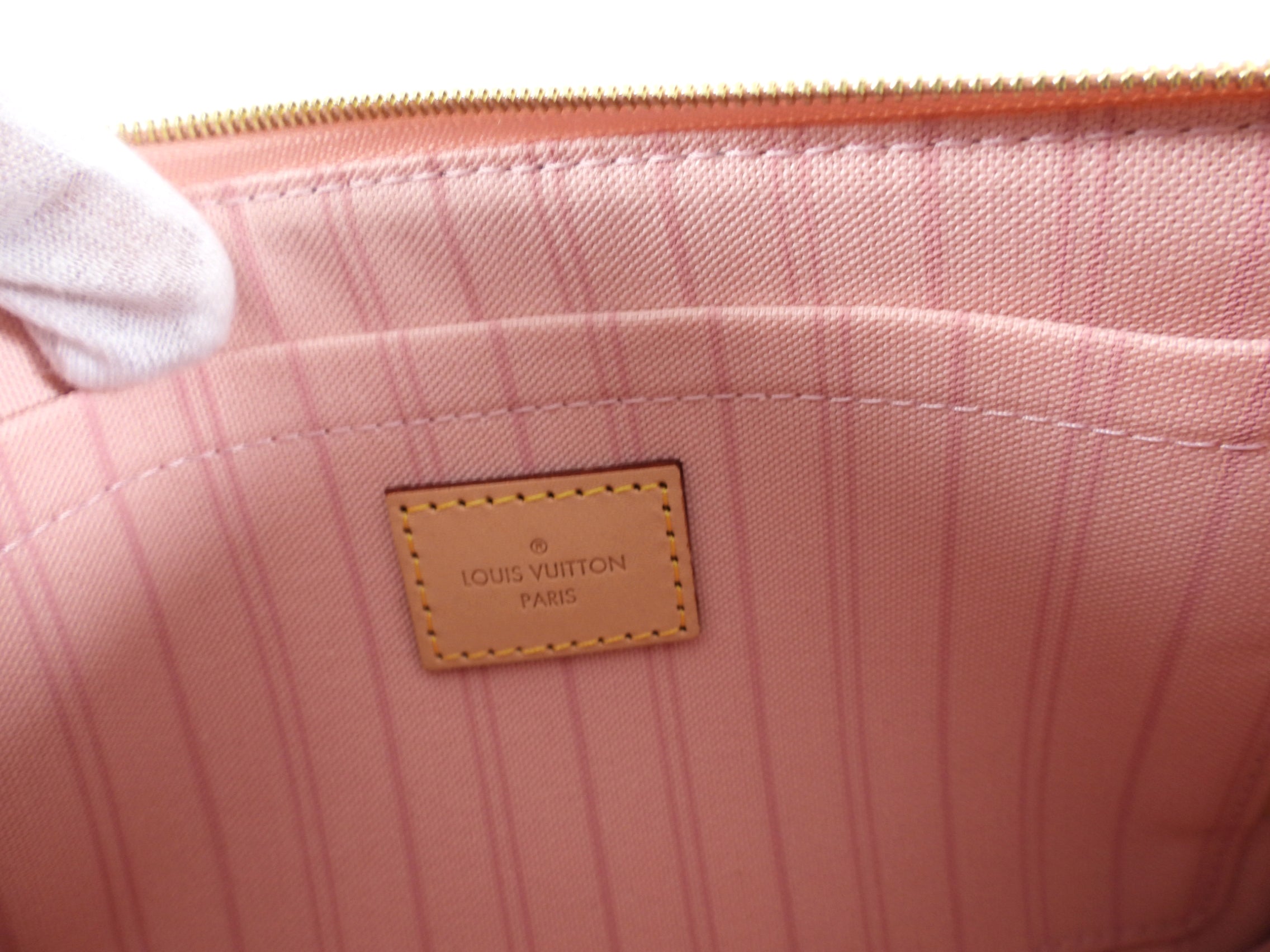 Louis Vuitton Damier Azur Neverfull Wristlet Flat Pouch