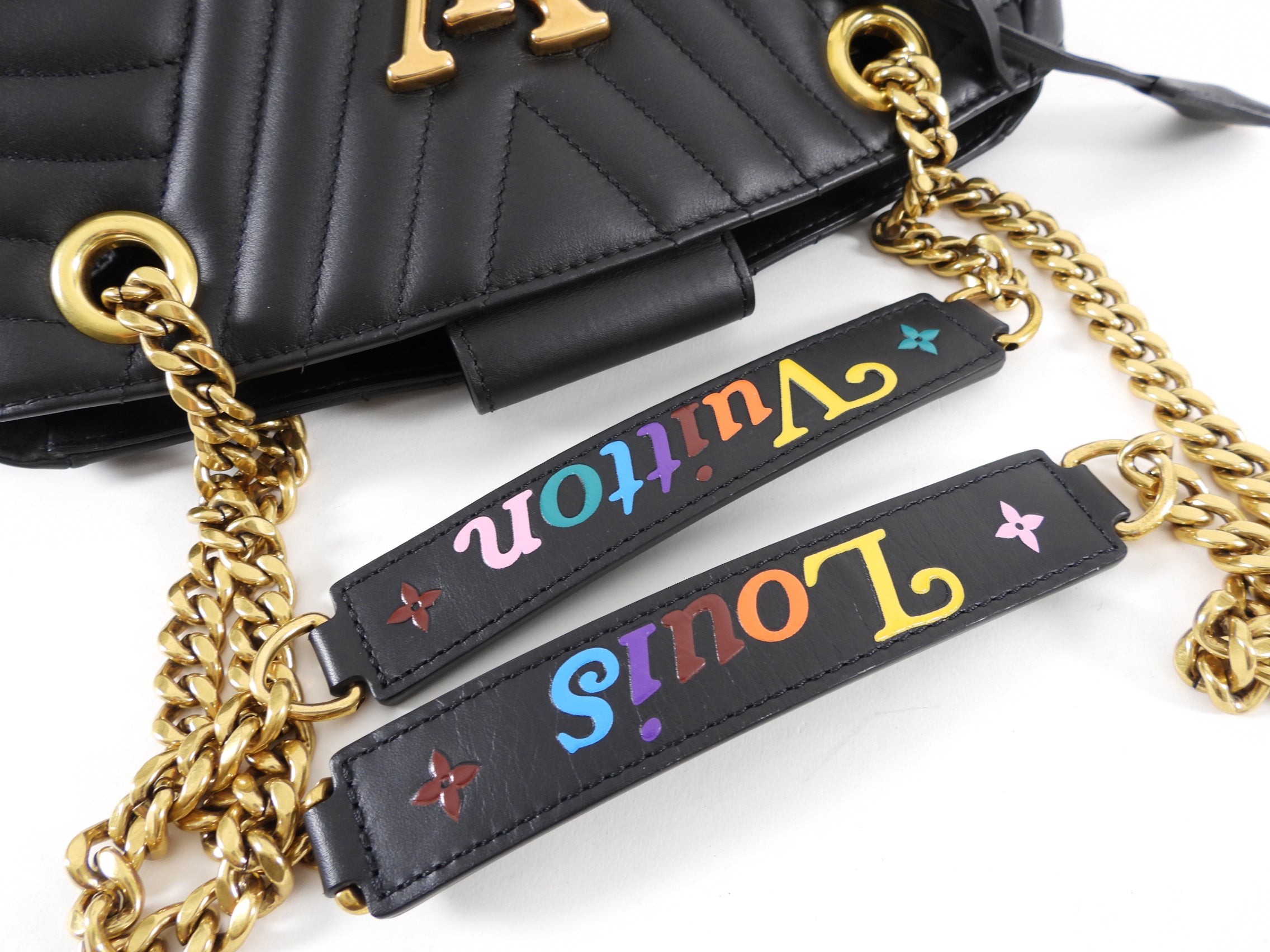 Louis Vuitton Black Quilted New Wave Chain Tote Bag