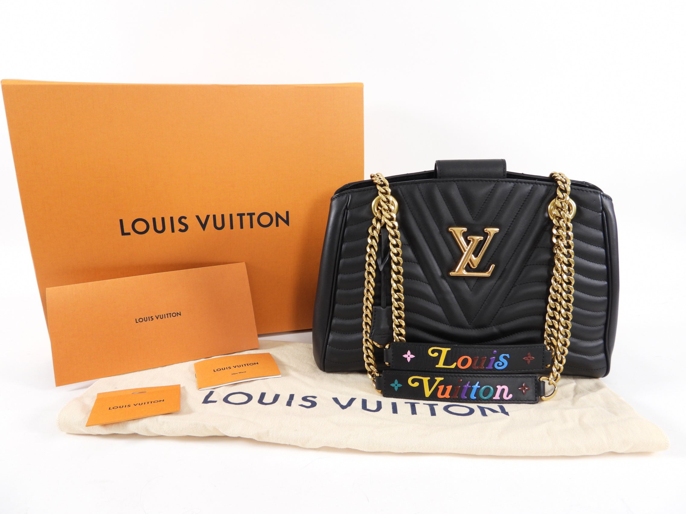 Louis Vuitton Black Quilted New Wave Chain Tote Bag