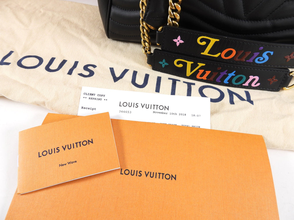 Louis Vuitton Black Quilted New Wave Chain Tote Bag