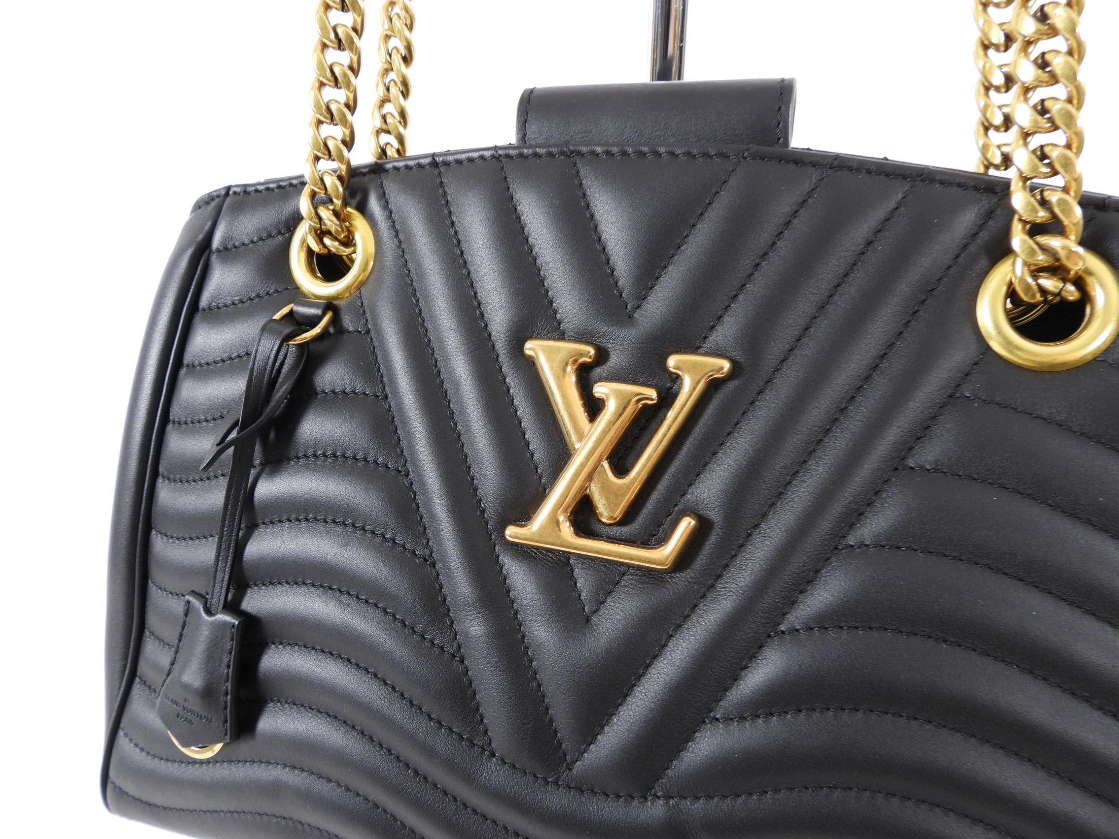 Louis Vuitton Black Quilted New Wave Chain Tote Bag