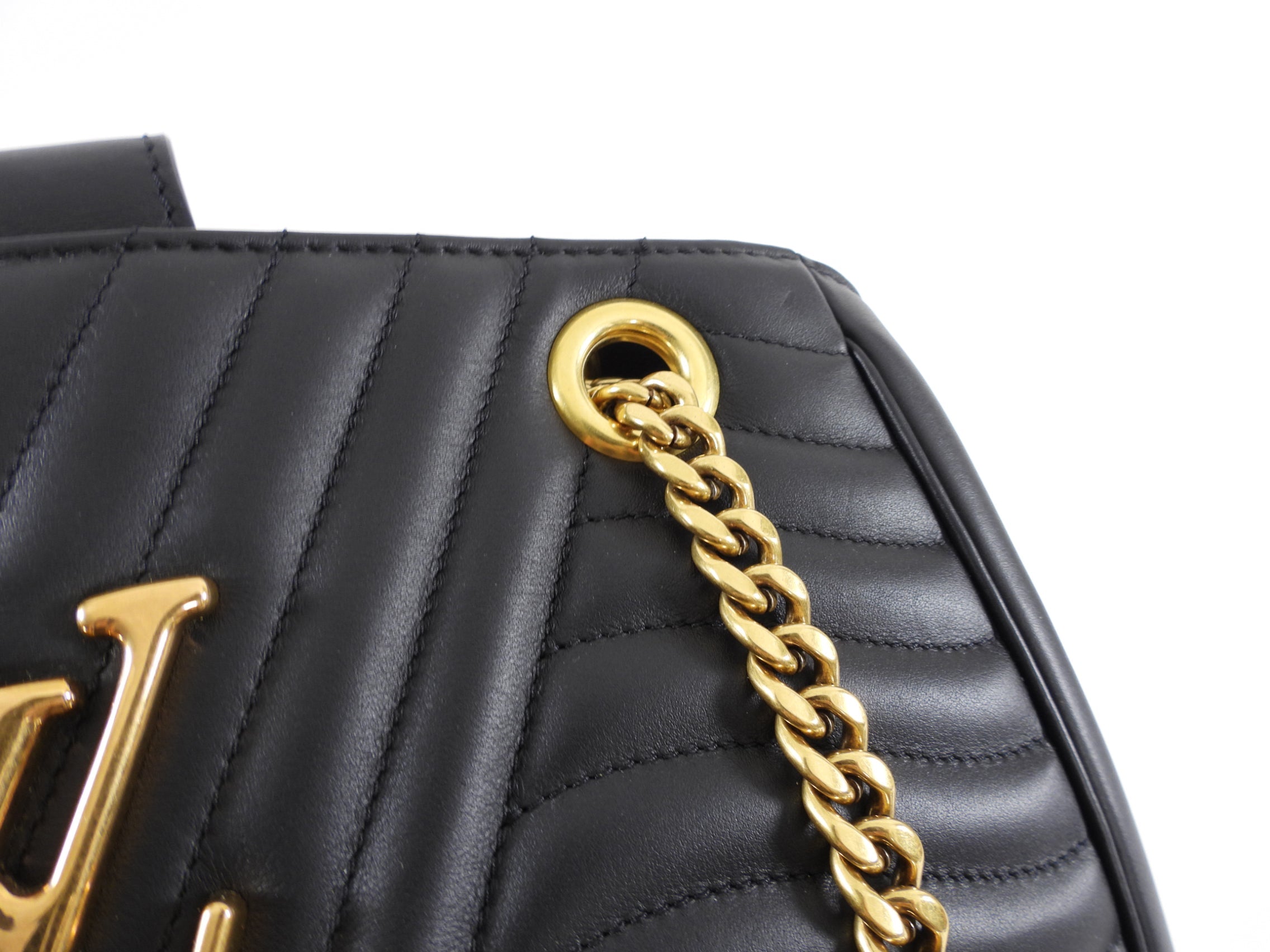 Louis Vuitton Black Quilted New Wave Chain Tote Bag