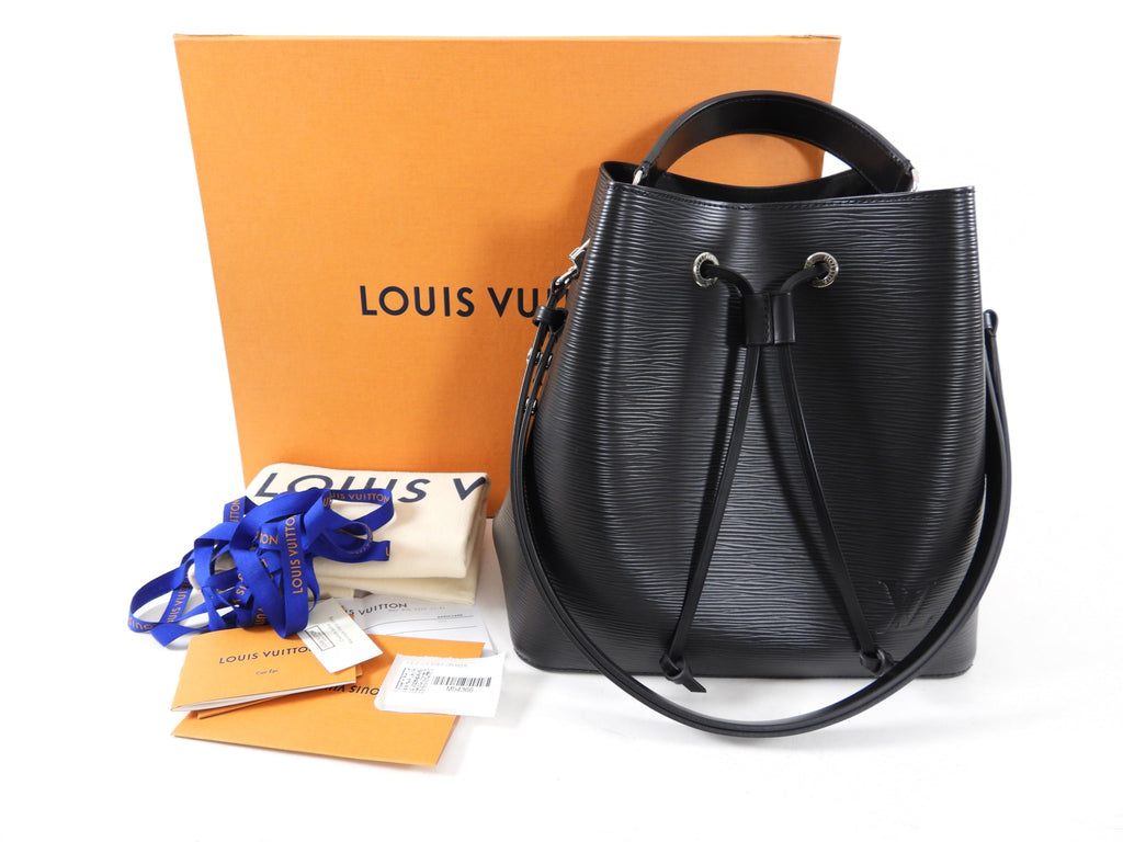 Louis Vuitton Black Epi Noir Neo Noe MM Bucket Bag