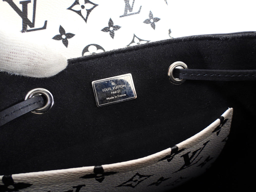 Louis Vuitton Black and White Patent Hot Springs Backpack