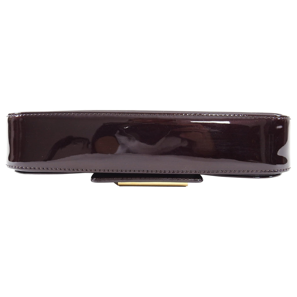 Louis Vuitton Vernis Amarante Patent Logo Sobe Clutch Bag