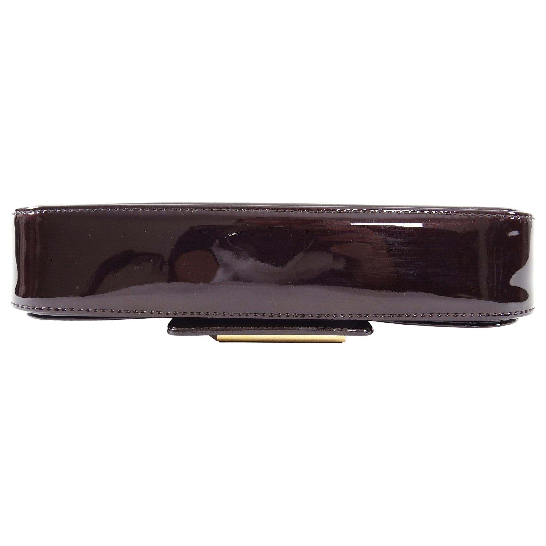 Louis Vuitton Vernis Amarante Patent Logo Sobe Clutch Bag