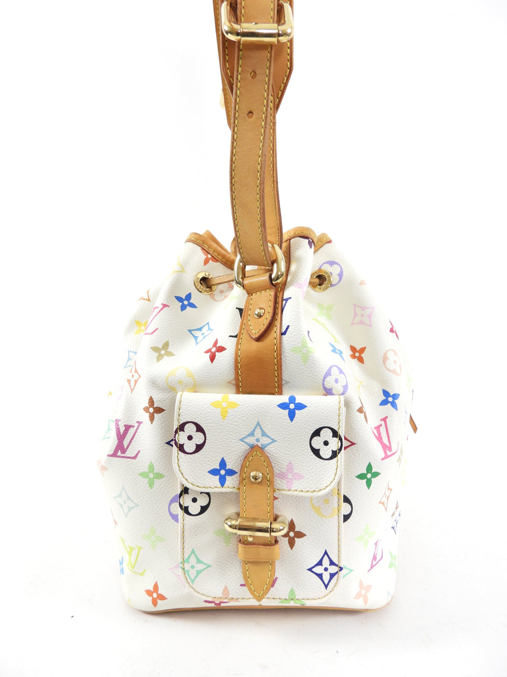 Louis Vuitton Multicolore White Murakami Petit Noe Bucket Bag