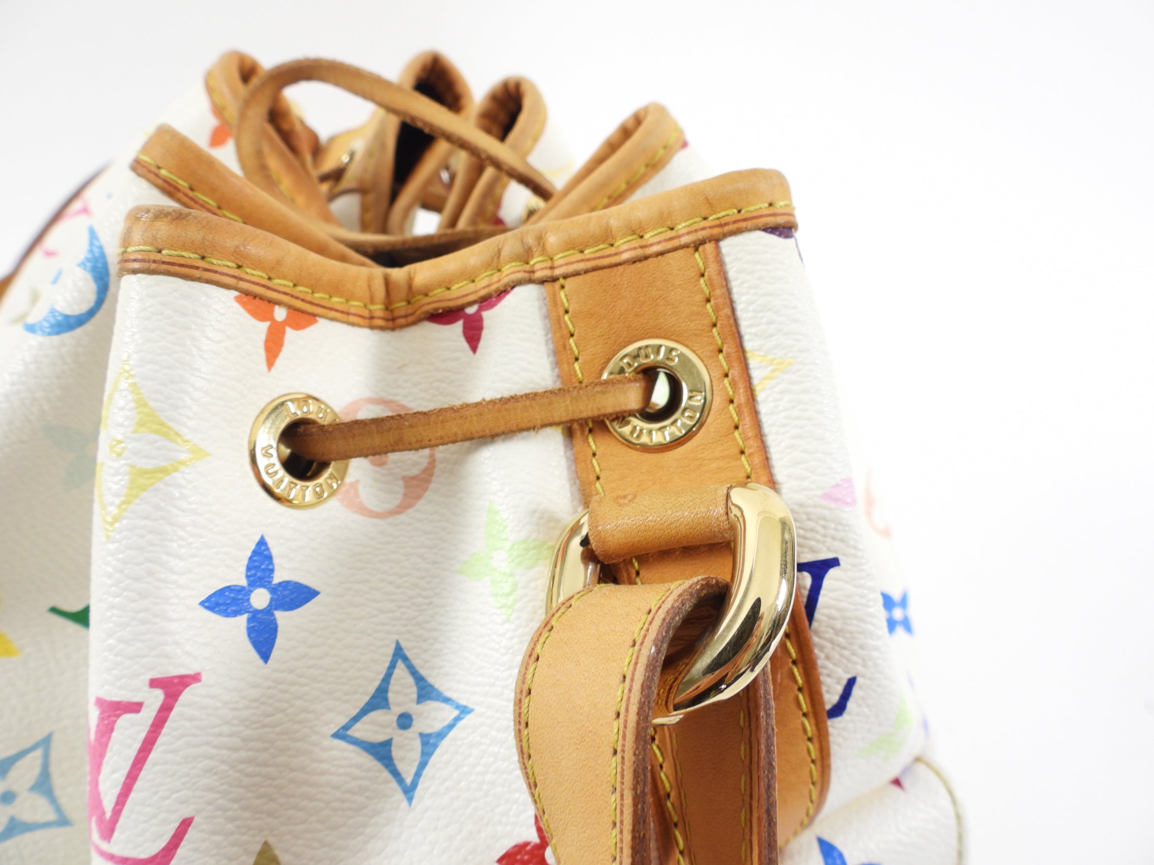 Louis Vuitton Multicolore White Murakami Petit Noe Bucket Bag