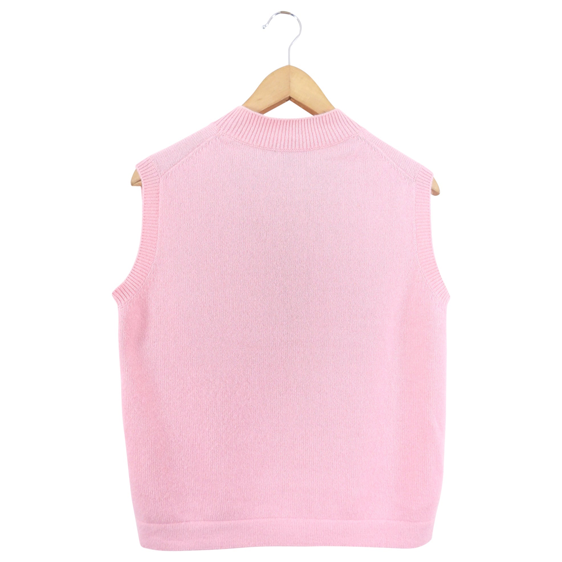 Louis Vuitton Pink Cashmere Sleeveless Sweater Top - S / M