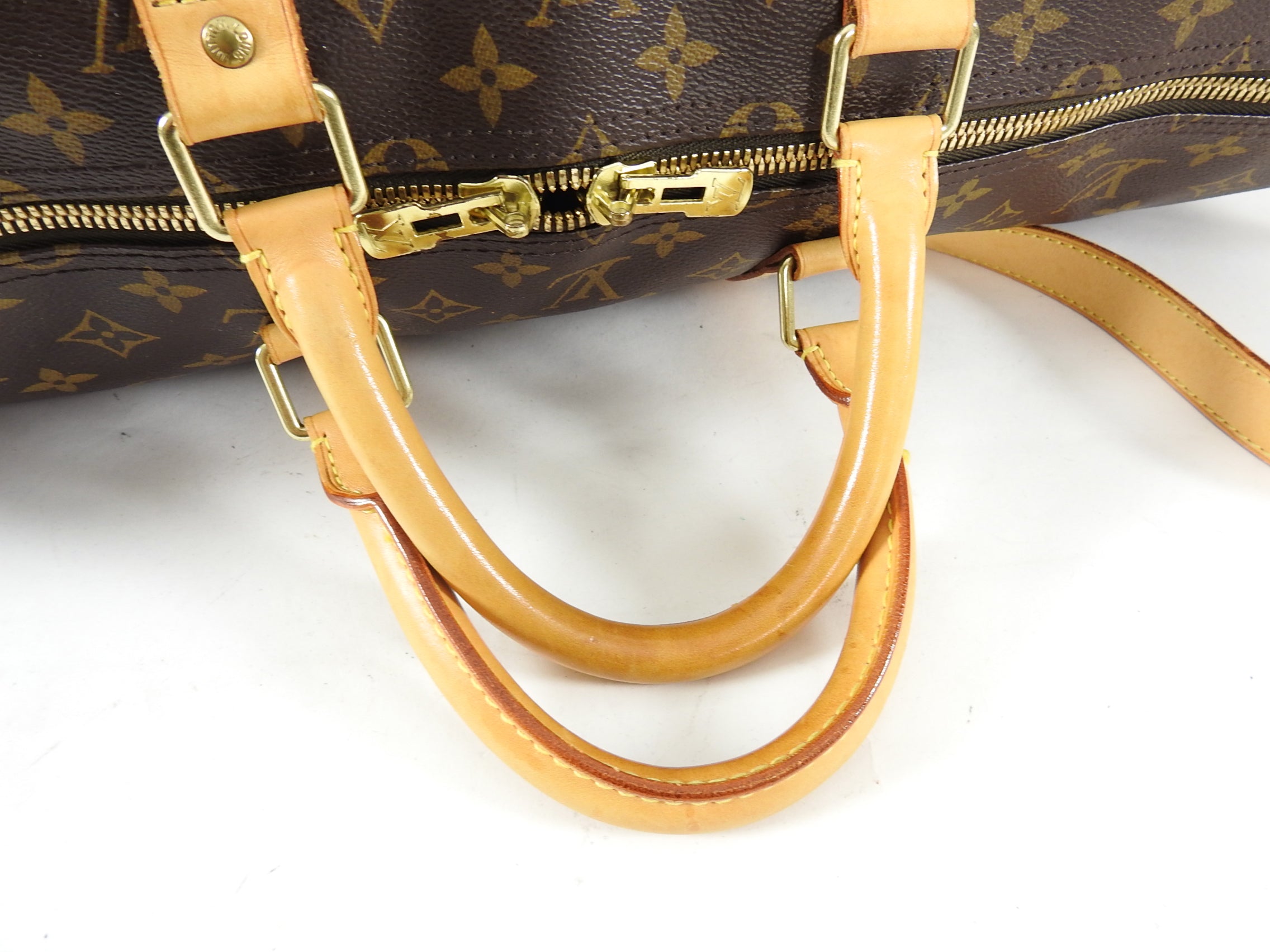 Louis Vuitton Monogram Canvas Keepall Bandouliere 55 Travel Duffle Bag