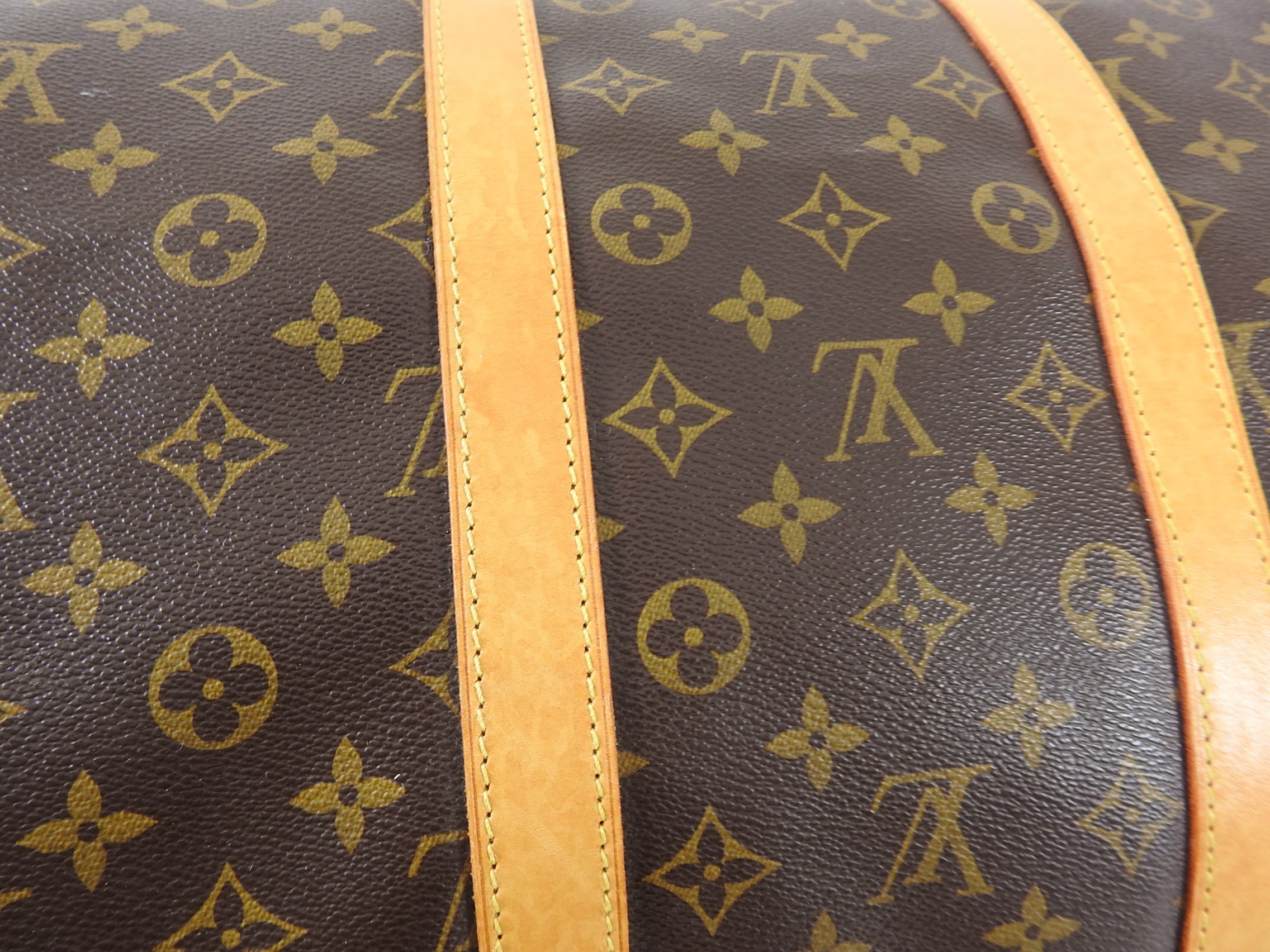 Louis Vuitton Monogram Canvas Keepall Bandouliere 55 Travel Duffle Bag