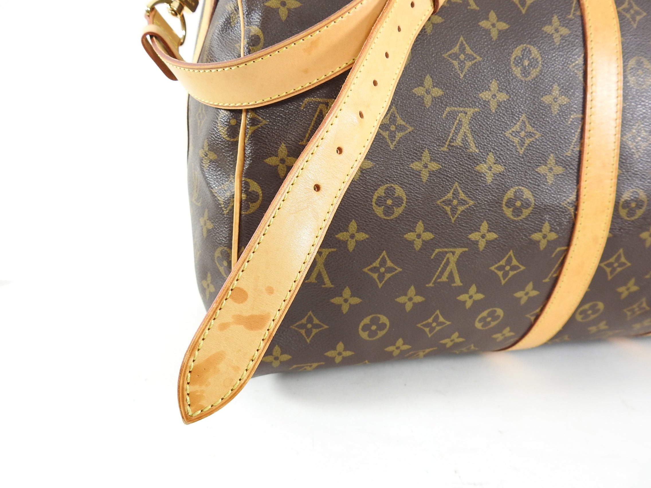 Louis Vuitton Monogram Canvas Keepall Bandouliere 55 Travel Duffle Bag