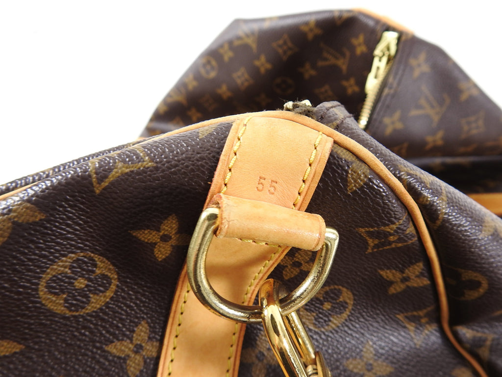 Louis Vuitton Monogram Canvas Keepall Bandouliere 55 Travel Duffle Bag