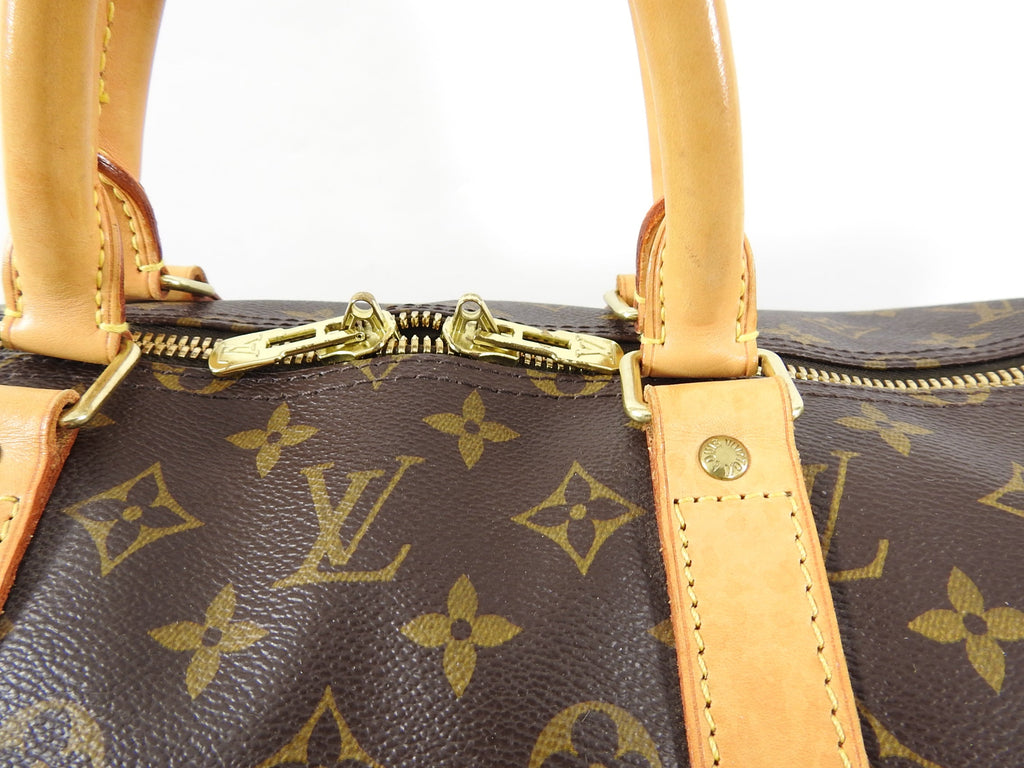 Louis Vuitton Monogram Canvas Keepall Bandouliere 55 Travel Duffle Bag
