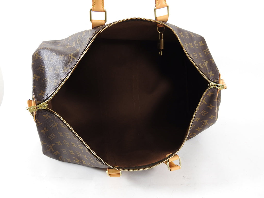 Louis Vuitton Monogram Canvas Keepall Bandouliere 55 Travel Duffle Bag