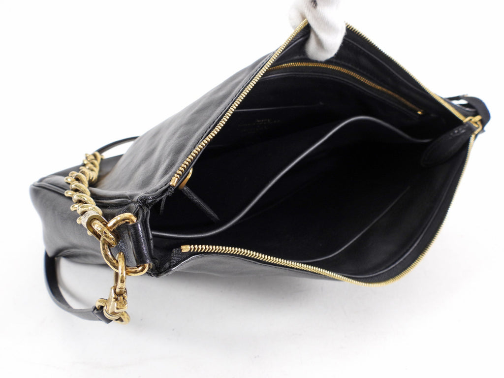 Louis Vuitton Black Cuir Boudoir Pochette Accessoires MM Bag