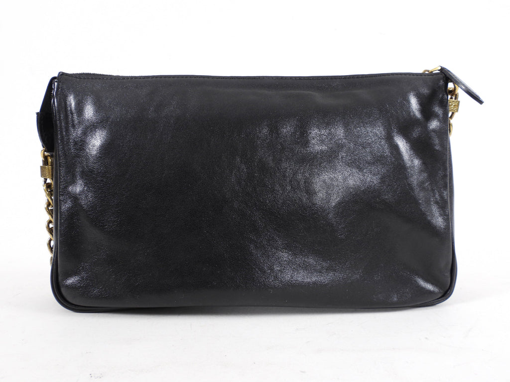 Louis Vuitton Black Cuir Boudoir Pochette Accessoires MM Bag